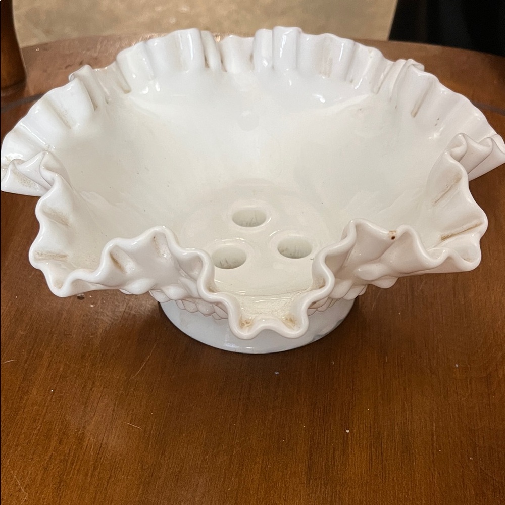 Fenton hobnail candle epergne